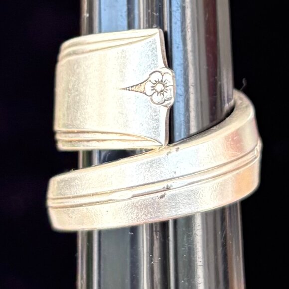 Silver Plated Spoon Silverware Ring Size 5.75 - Picture 11 of 12
